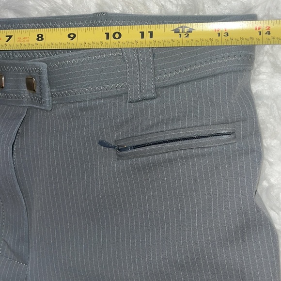 Golden Dress Full Leather Seat Breeches Size 25R Pinstripe Grey PRISTINE! - Picture 5 of 16
